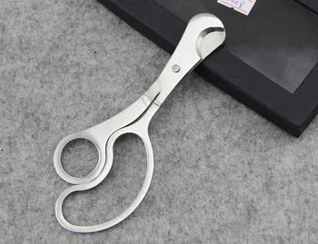 

Stainless Steel 2 Blades Hand Cigar Cutter Scissors For Cohiba Cigars