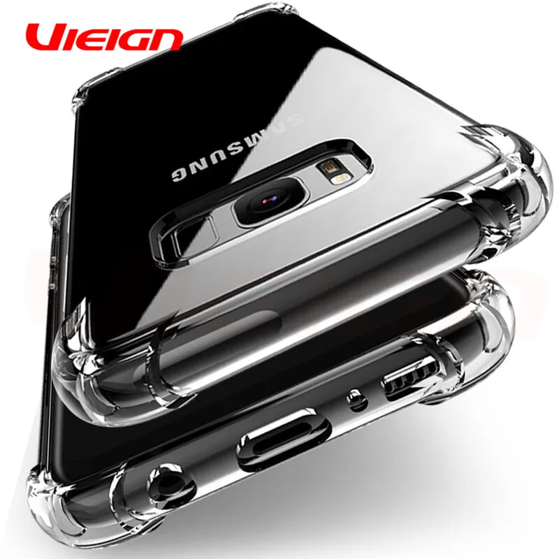 

VIEIGN Anti-knock Silicon Transparent Case For Samsung Galaxy S9 S8 Plus S6 S7 Edge Note 8 Cases Cover For Samsung S9 Plus Case
