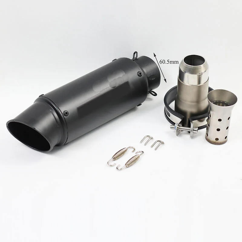 60mm Stainless steel 51 мм 60 мм Мотоцикл Универсальный выхлоп с дБ убийца выхлопа из нержавеющей стали/углеродного волокна для SC выхлопной трубы помощь скорости - Цвет: 60mm Stainless steel