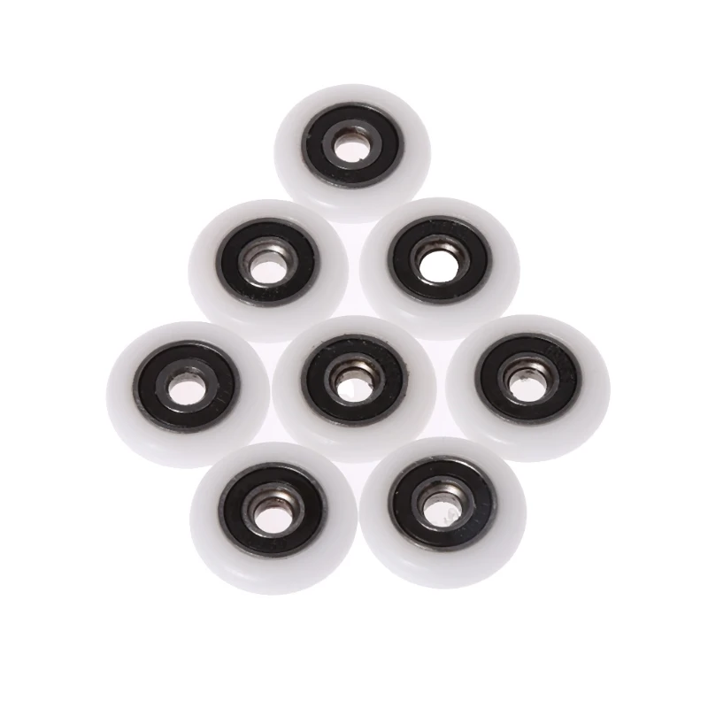 

4/8 Pcs Shower Door Rollers Wheels Runner Pulleys Replacement Parts 20 23 25mm Diameter Shower Door Rollers