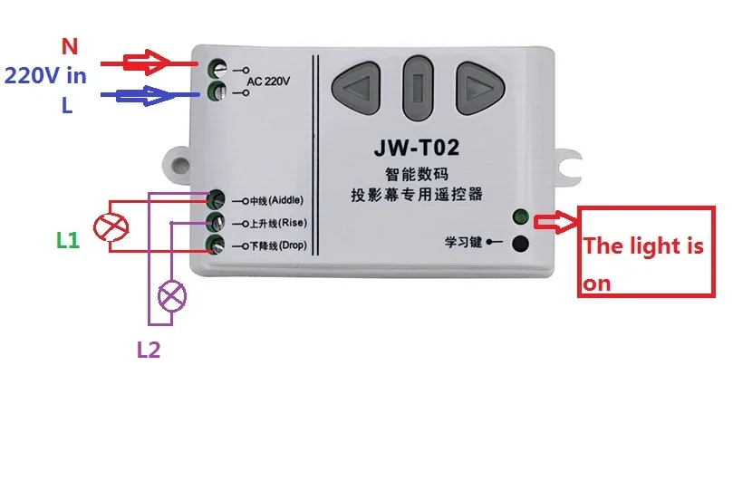 AC 220V 433Mhz интеллектуальный цифровой RF беспроводной переключатель системы дистанционного управления для проекционного экрана/двери гаража/жалюзи