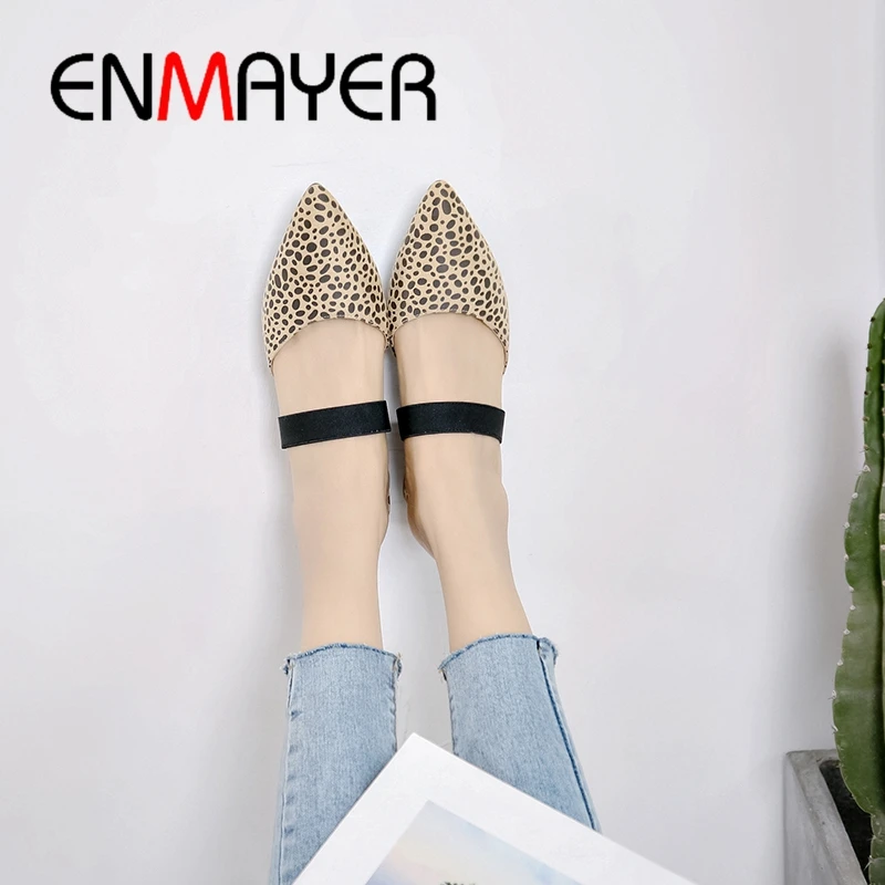 

ENMAYER 2019 New Arrival Women Summer Med High Slippers Solid Spring/Autumn Outside Women Shoes Size 34-43 LY2008
