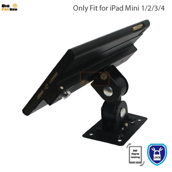 Подходит для iPad mini1 2 3 4 настенное крепление металлический корпус магазин дисплей розничный кронштейн магазин планшетный ПК держатель для замка поддержка регулировки угла
