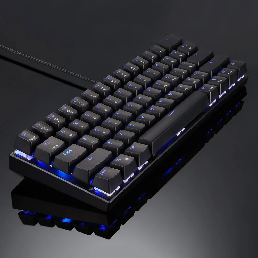 

2019 Hot Bluetooth Wired Mechanical Keyboard with RGB Backlight 61 Keys Keypad for Tablet Laptop For DOY