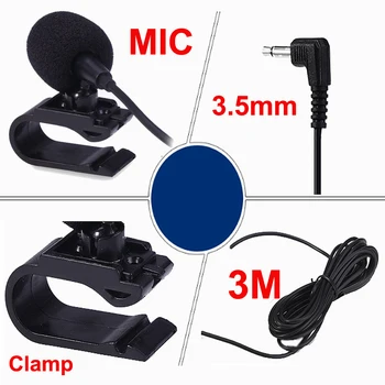 

Lexxson 3.5mm Jack Plug Mic Stereo Mini Wired External Microphone Professionals Car Audio Microphone for Auto DVD Radio 3m Long