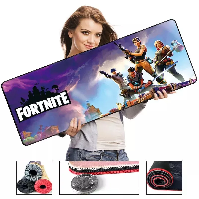 Internet cafe Hot oversized mouse pad shooting game character pattern mouse pad non-slip natural rubber mat with locking edge