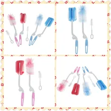 3 шт./компл. молока подачи инструменты для чистки Детские щетки для бутылочек губка детская соска очиститель соски для бутылочек комплект разные цвета