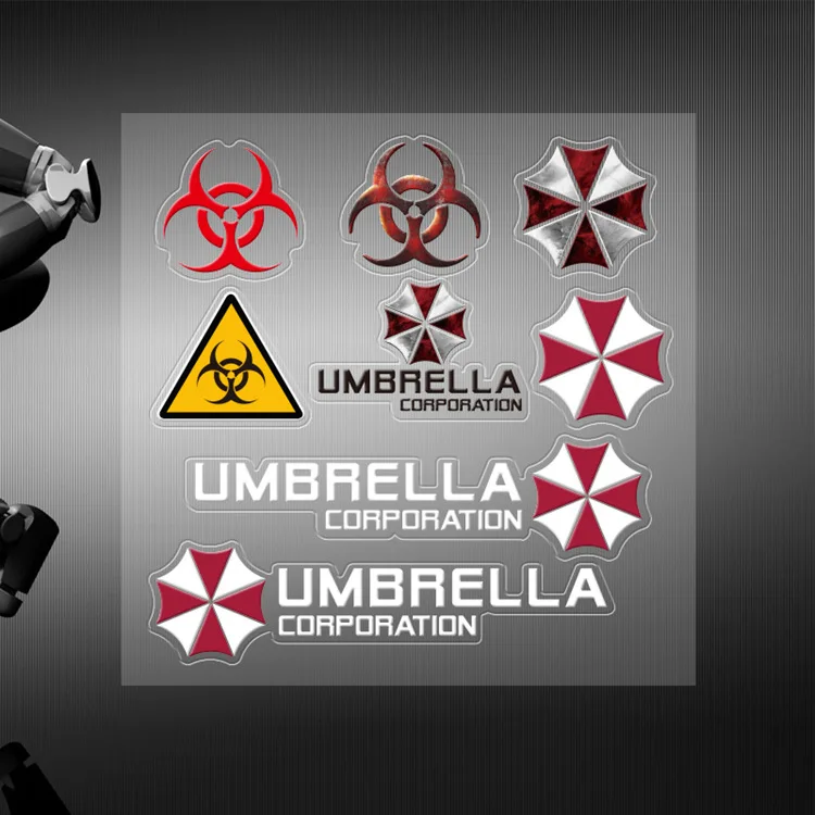 

Car Styling Resident Evil Personalized Stickers Umbrella Corporation Cars Door Windows Sticker Decals Accessories for bmw benz