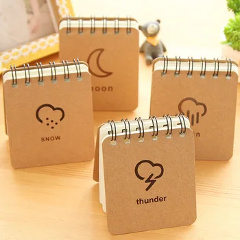 

DL K101 w19 Student Supply weather forecast series Spiral n04 Gift Notepad Draw Hand-Painted Painting n22 Notebook