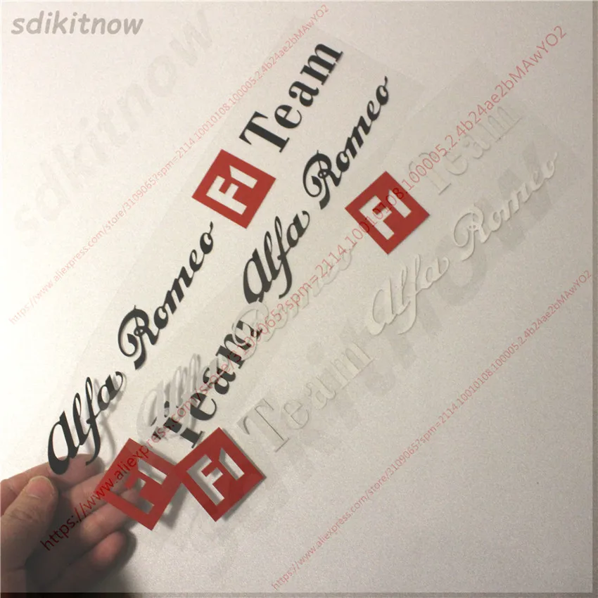 

1pair F1 Team Racing Car Sports Decal Sticker Accessories Decoration For Alfa Romeo Mito 147 156 159 166 Giulietta Spider GT