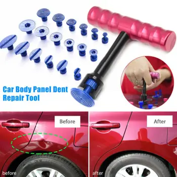 

18pcs New Comfort alloy grip T-Bar Hammer Baking varnish free dent repair tool T-Handle Big dent needs slide hammer Glue Puller