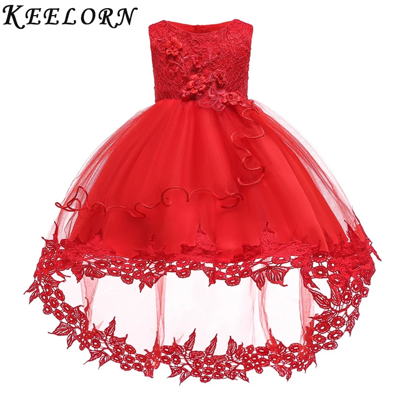 

Keelorn 2019 Baby Girl Dress Lace European and American Baby princess dress Mermaid Embroidery Birthday Baby Girl Clothes Summer