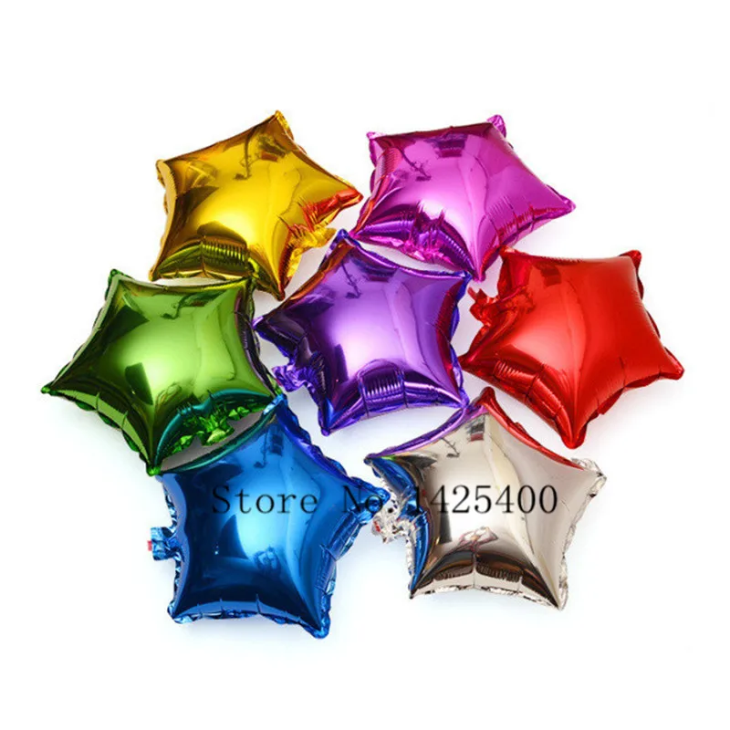 

TSZWJ Free Shipping 10pcs / lots10inch pentagram aluminum balloons birthday party decoration balloon toys for children wholesale