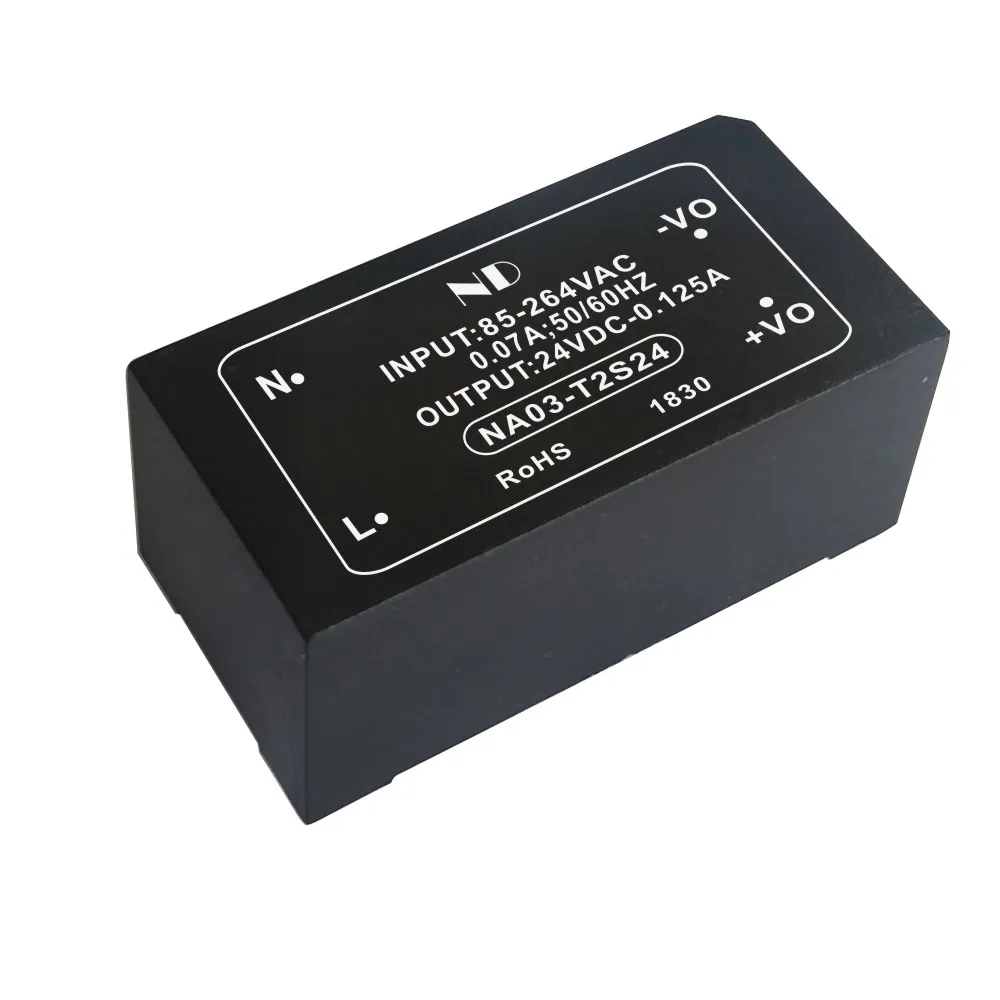 Buy 1pcs 2019 new ac dc power supply module 220V to 5V 12V 15V 24V 3W isolated constant output acdc converter quality goods