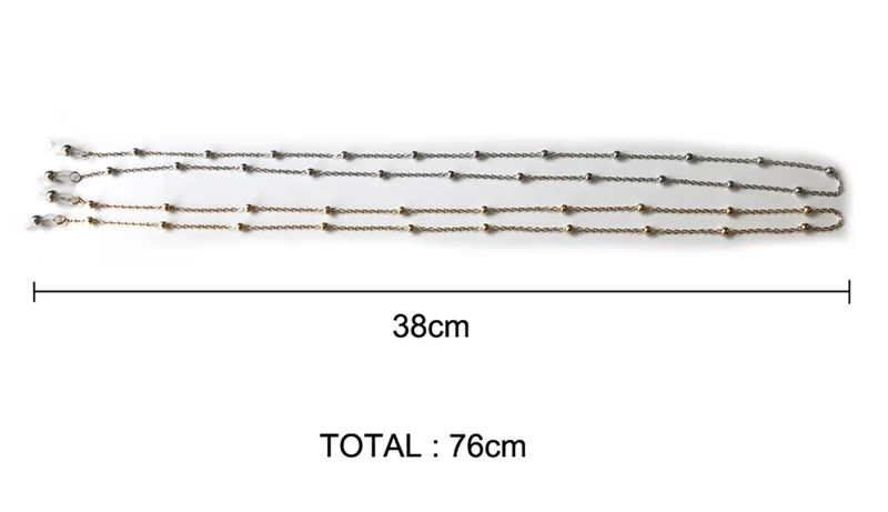 gold silver bead chain for glasses detail (1)