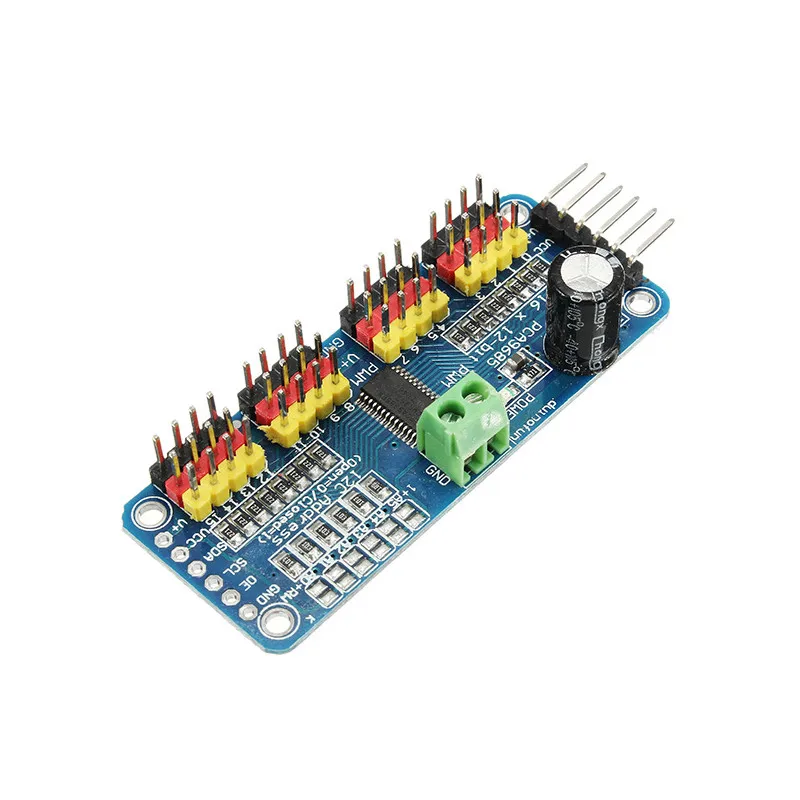 2 шт. PCA9685 16-канальный 16CH 12-битная ШИМ водитель серводвигателя I2C модуль для Arduino робот дрона с дистанционным управлением