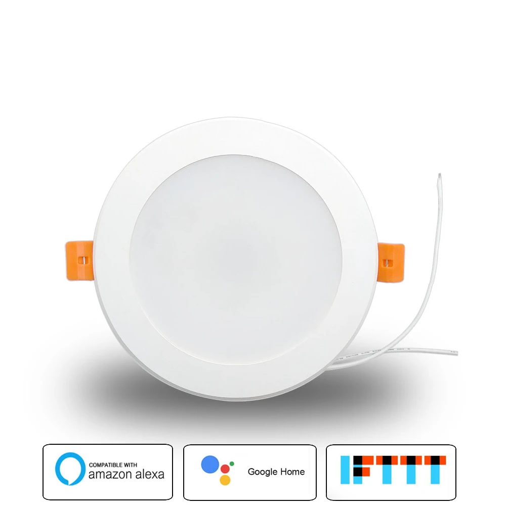 

Boazsmart 4 inch WiFi Smart Led Downlight 10w RGBW Color Changing Voice APP Control Works with Alexa Google Home Assistant IFTTT