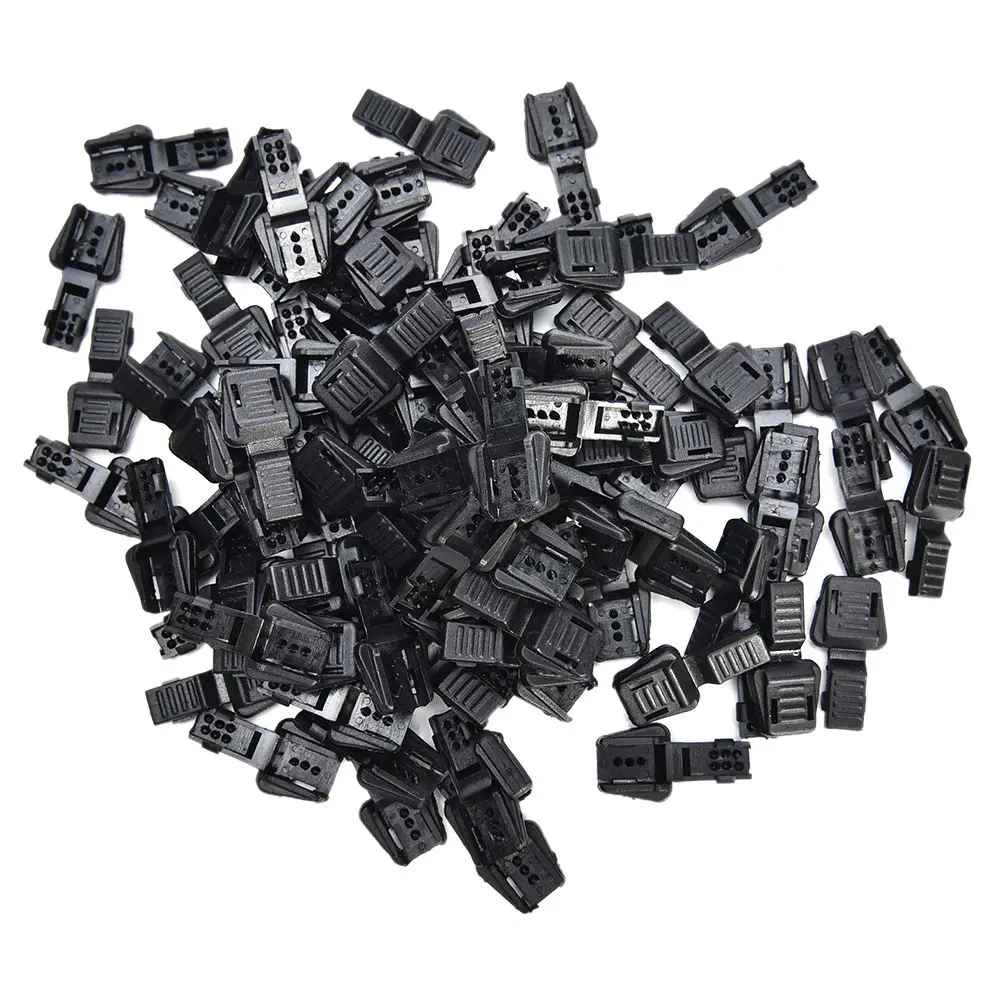 

Black Plastic Zippers Pull Replacement Zipper Ends Lock Zip Clip Buckle Black For Paracord Accessories/ Backpack/Clothing 20PCS