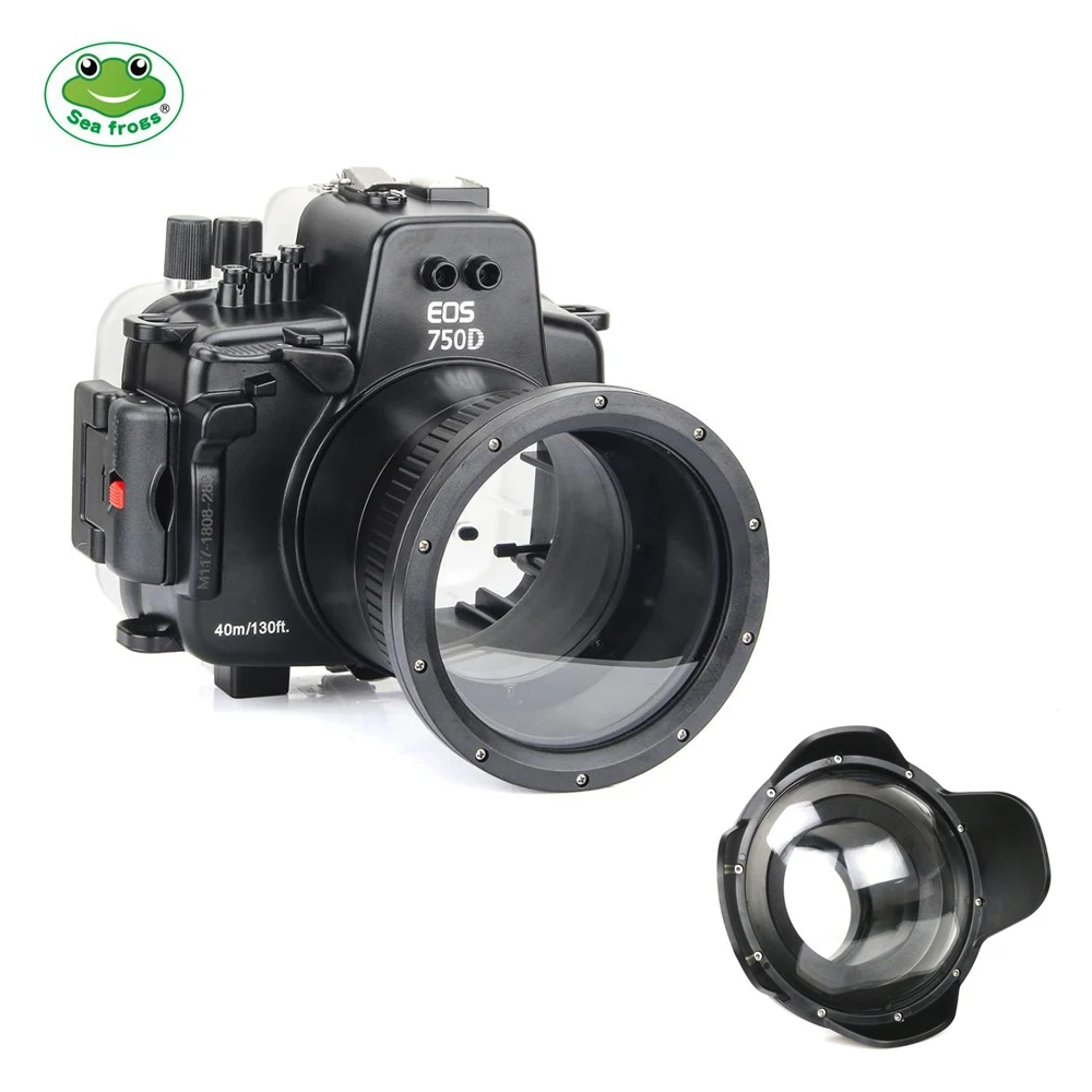 Meikon 40 м/130 футов подводный водонепроницаемый корпус чехол для Canon EOS 750D (18-135 мм) с