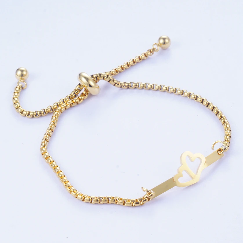 

Yunkingdom Bangles & Bracelet for Women Female Titanium Stainless Steel Jewelry Heart Love Bracelets Dropshipping