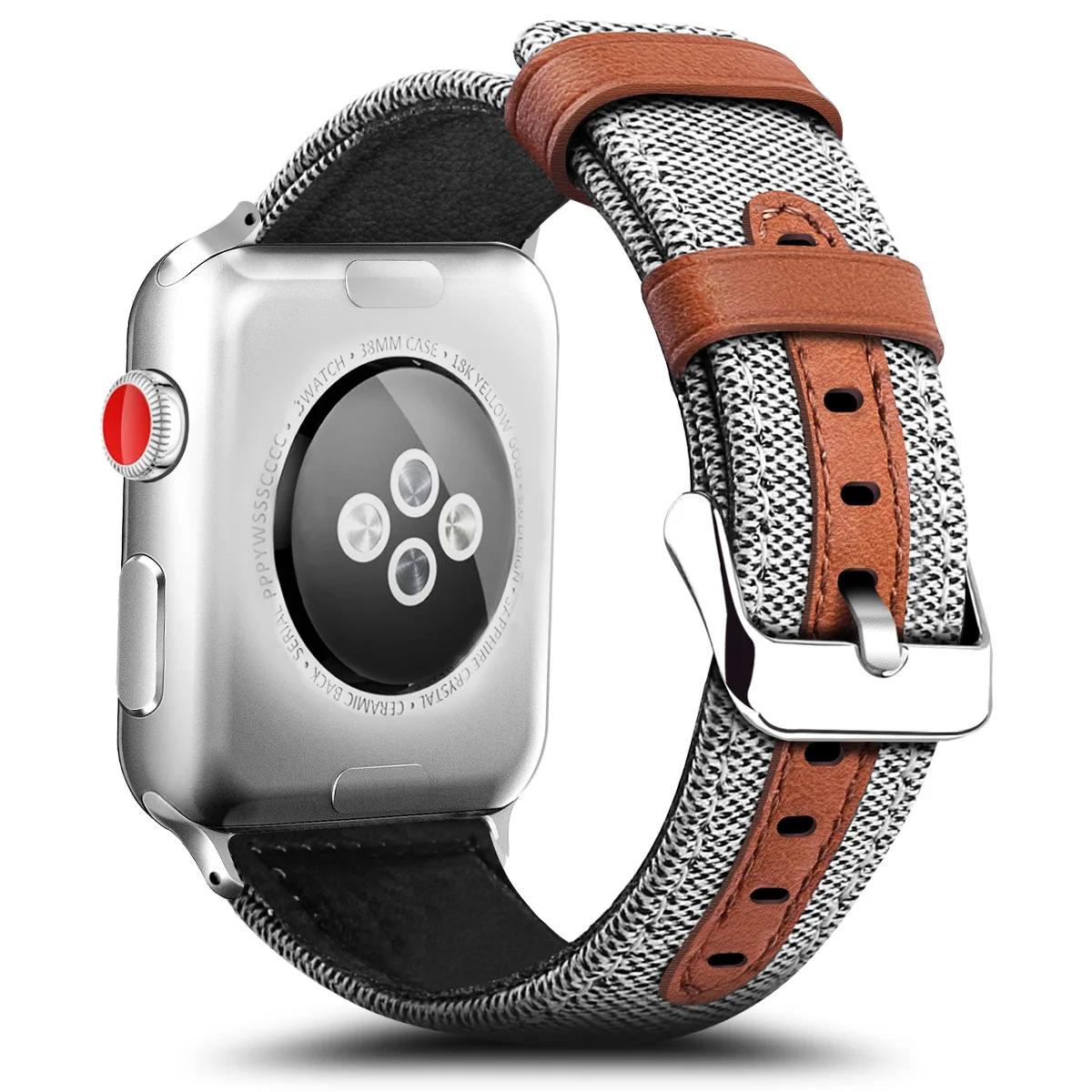 Kaufen Mode Stoff und Leder Material Band für Apple Uhr 38mm 42mm für iWatch 40mm 44mm Serie 2 3 4 5 Armband armband Armband