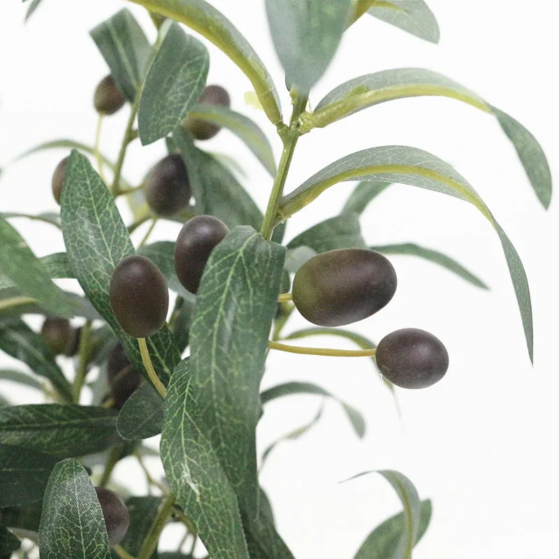 Flone Simulation Olive Branch Artificial Green Plant Leaves Artificial Flowers Branch For Home Wedding Party Decor (3)