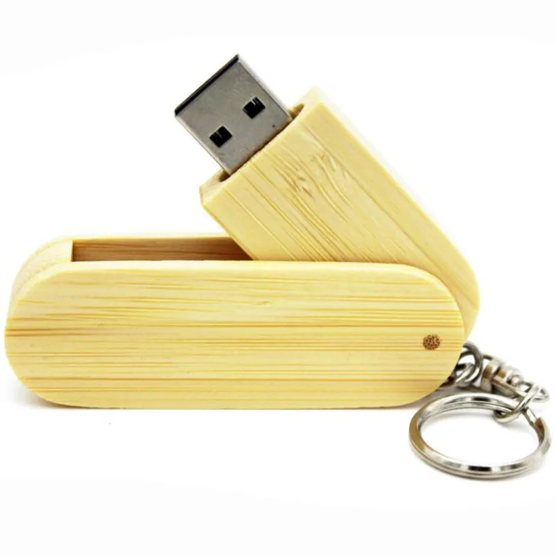 JASTER Деревянный Логотип заказной вращающийся деревянный USB флэш-накопитель Флешка карта памяти, Флеш накопитель 4 ГБ 16 ГБ 32 ГБ 64 Гб usb креативный - Цвет: Bamboo