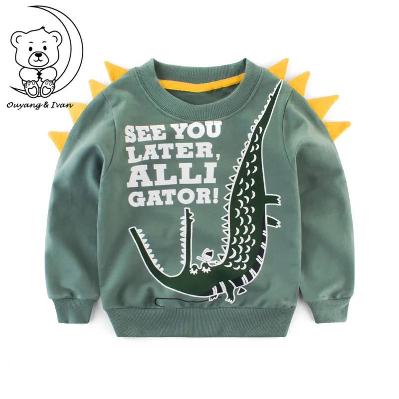 2017Autumn childrens clothing boys font b sweater b font baby long sleeved with cartoon pattern sportswear