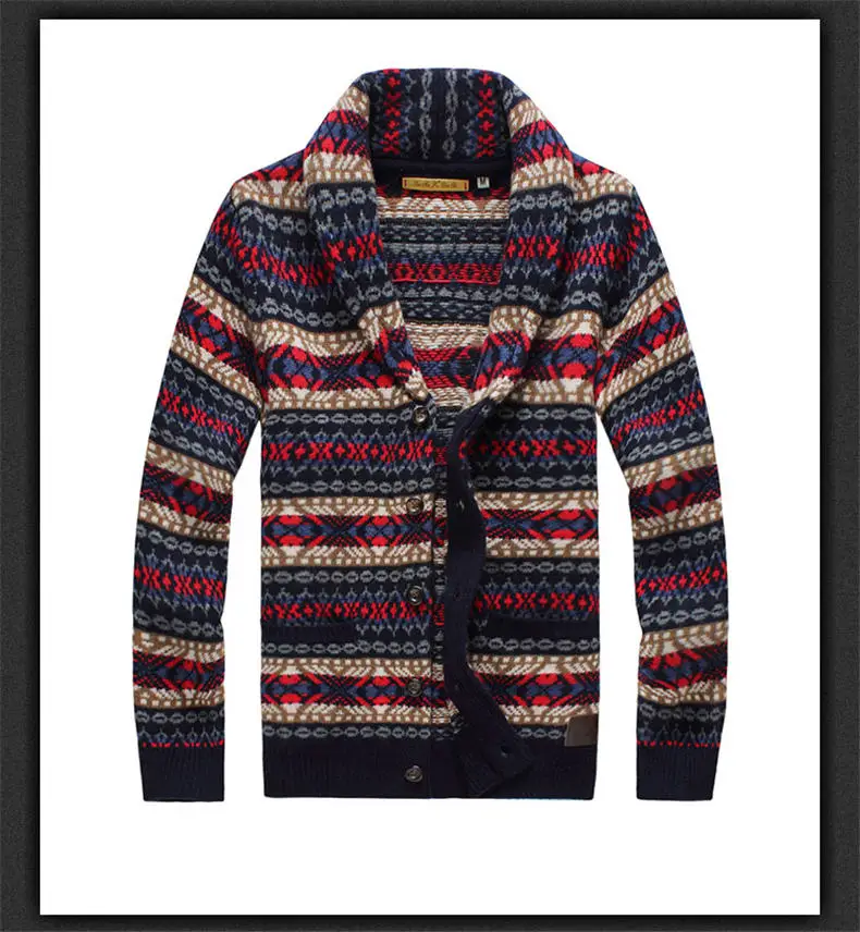 Muls Luxury Woolen Cardigans Men 80% Wool 20% Acrylic Winter Autumn Thicken Male Sweater Cardigan Jacket Men Navy Khaki 2018 New-01