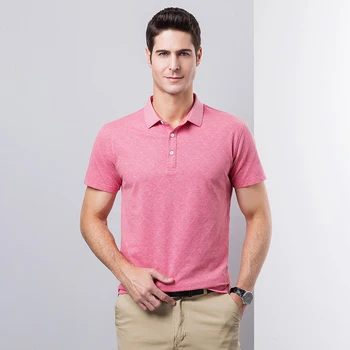 

2019 Summer Solid Color Polos Casual Cotton Short Sleeve Business Men's Clothing Polos Shirts Mens Tops Tee