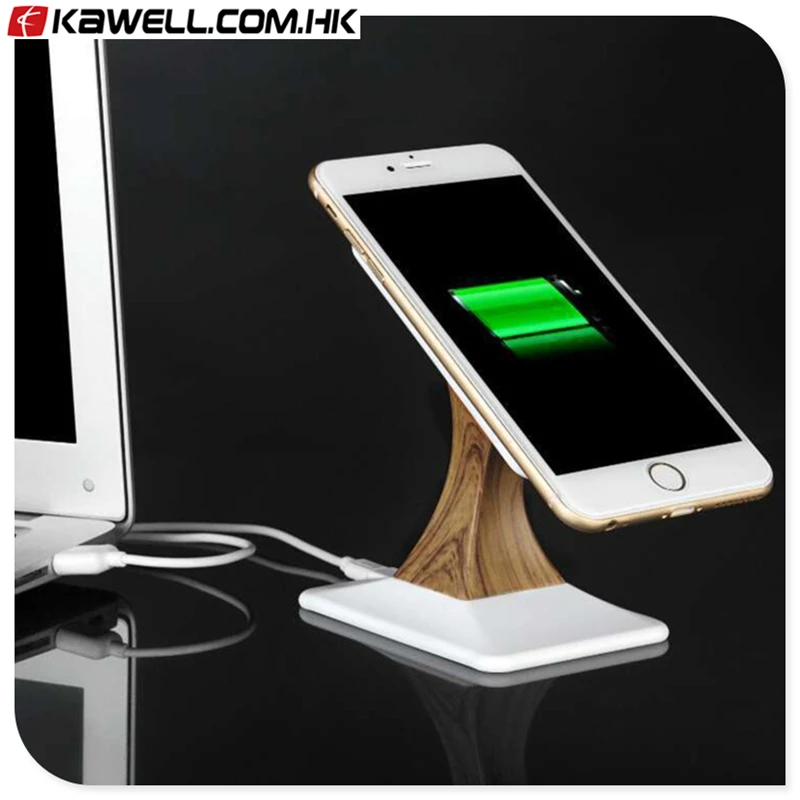 Qi Fast Wireless Charging Pad for smart phone Wireless Charger for iPhone X USB Charger Anti-Slip Wood Pad for iPhone 8