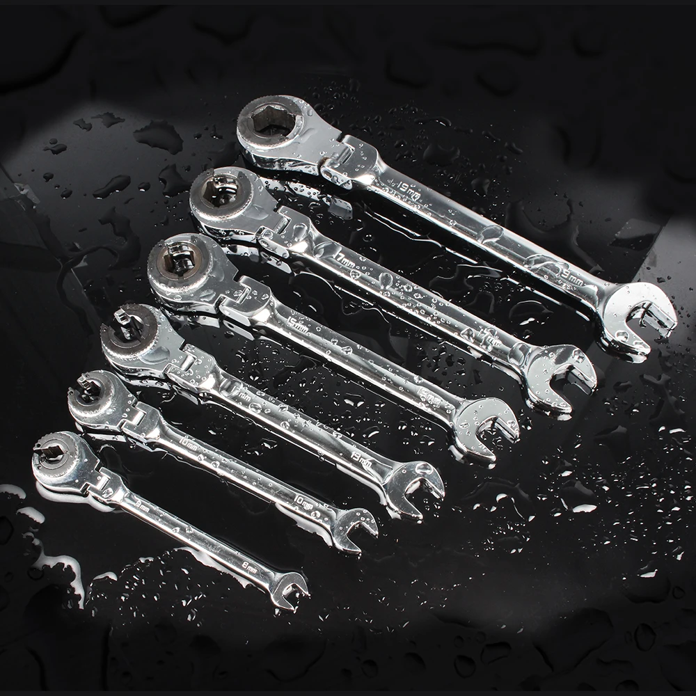 

Tubing Flexible Ratchet Oil Line Wrenches Car Repaire Tools Spanner Combination Wrench 1PC