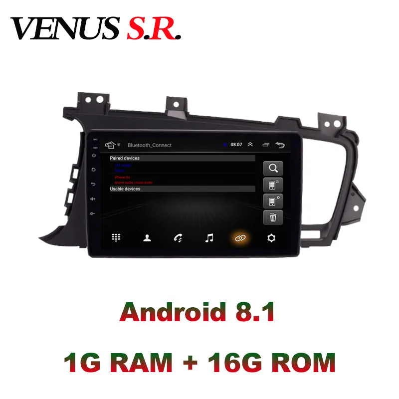 Best VenusSR Android 8.1 2.5D car dvd for KIA optima K5 radio 2011-2015  multimedia headunit GPS gps navigation 2