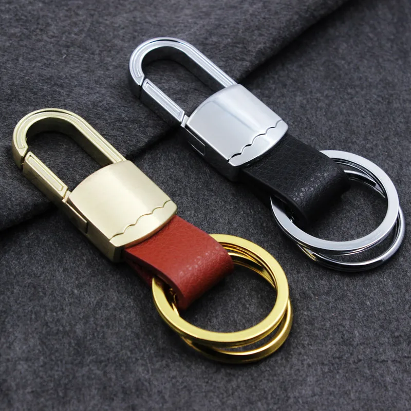 

24 Pcs/Lot Custom Lettering Keychains Leather Keyrings Metal Engrave Brown Black Key Chain For Car Women Men gift Bulk Wholesale