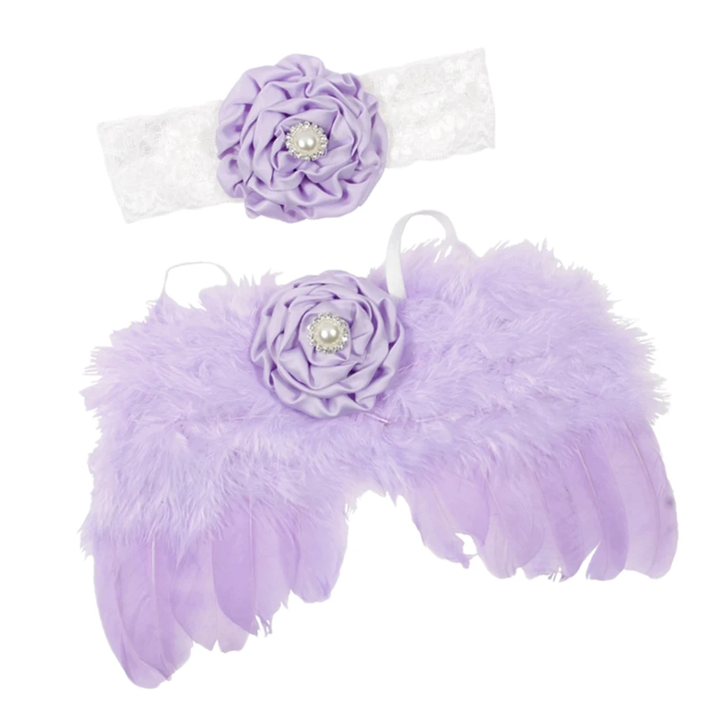 Solid Soft Baby Feather Gorgeous Kids Girls Party Angel Halloween Feather Wings Costume Cosplay Birthday Party Supply 