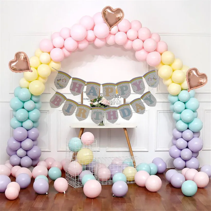 

DIY Pastel Balloons Garland Kit Assorted Macaron Candy Colored Latex Party Balloons Arch for Wedding 18th Birthday Unicorn Party