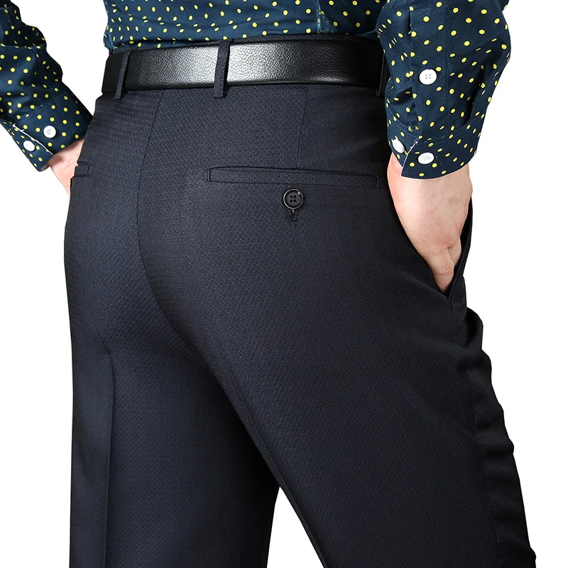 

29-50 Men Business Suit Baggy Pants Spring Autumn Male Casual Classic Thin 10 Colors Regular Fit Office Formal Long Trousers