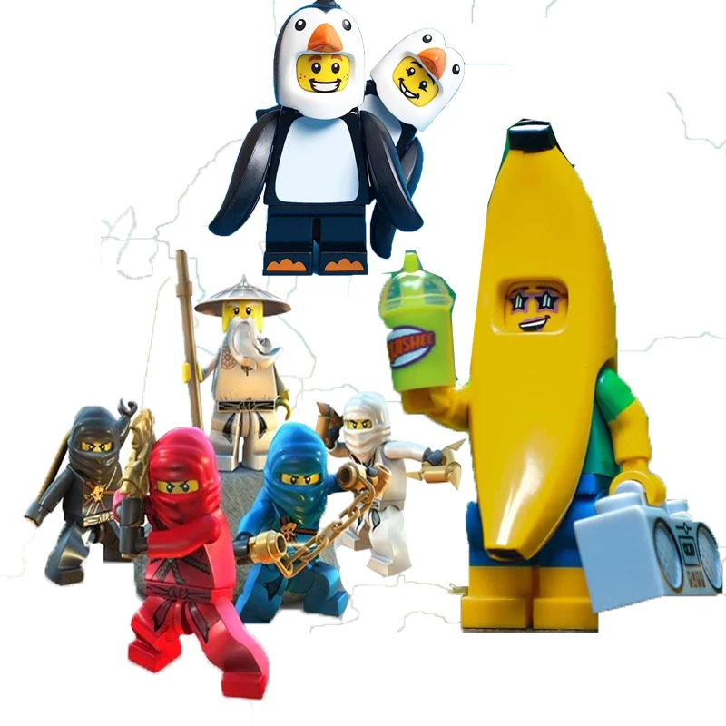 

Playmobil original Building Blocks Toys Ninja MOTO Mini Penguin people pumping Catwoman Figures Blocks Educational Toys for Kid