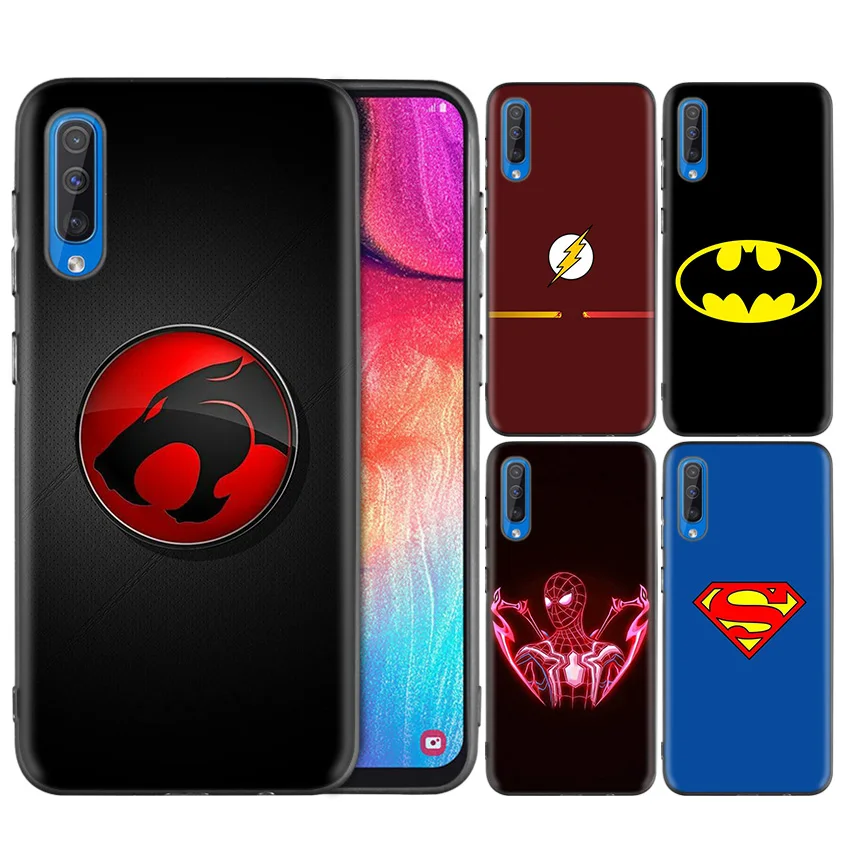 

Black Silicone Case Bag Cover for Samsung Galaxy M10 M20 M30 S8 S9 S10 S10e 5G J3 J4 J5 J8 Plus 2018 S7 Edge Luxury Marvel Comic