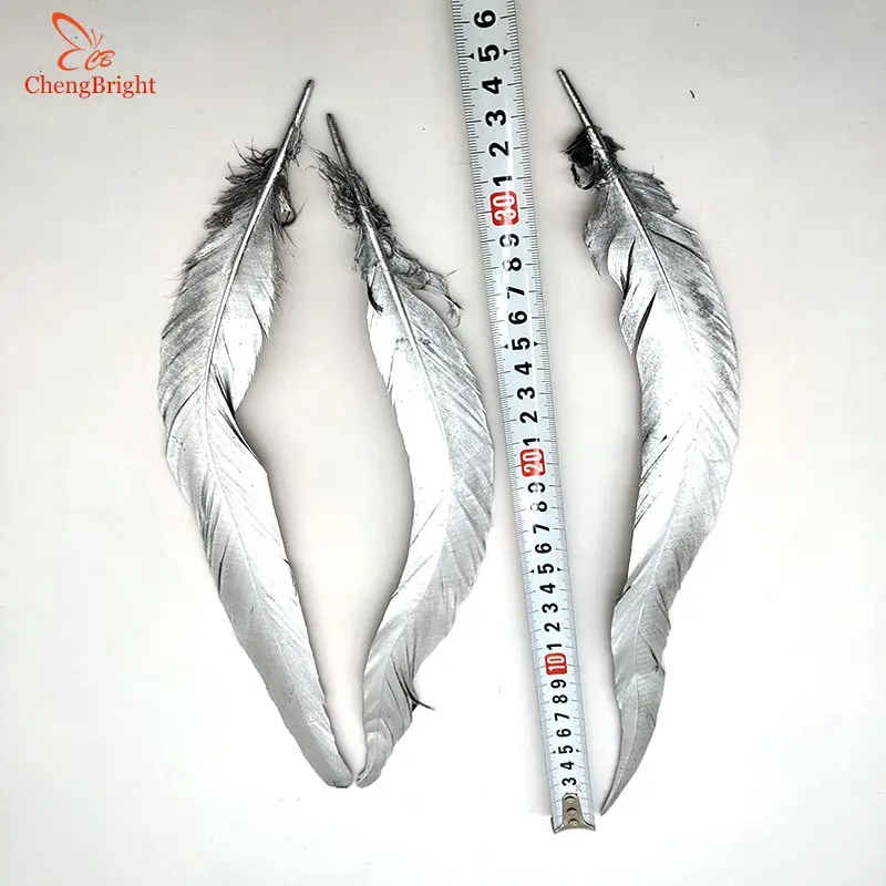 ChengBright красивые 20 шт. 30 35 см/12 14 дюймов золотые натуральные петушиные перья для