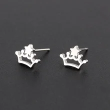 Simple titane acier couronne pentagramme étoiles boucles d'oreilles prévenir allergie mode boucles d'oreilles pour les femmes en gros de haute qualité(China)