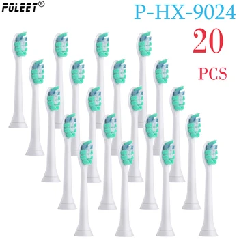 

Poleet 20PCS/Lot Oral Hygiene Electric Toothbrush Replacement Heads P-HX-9024 HX9024 For Philips DiamondClean Toothbrushes Head