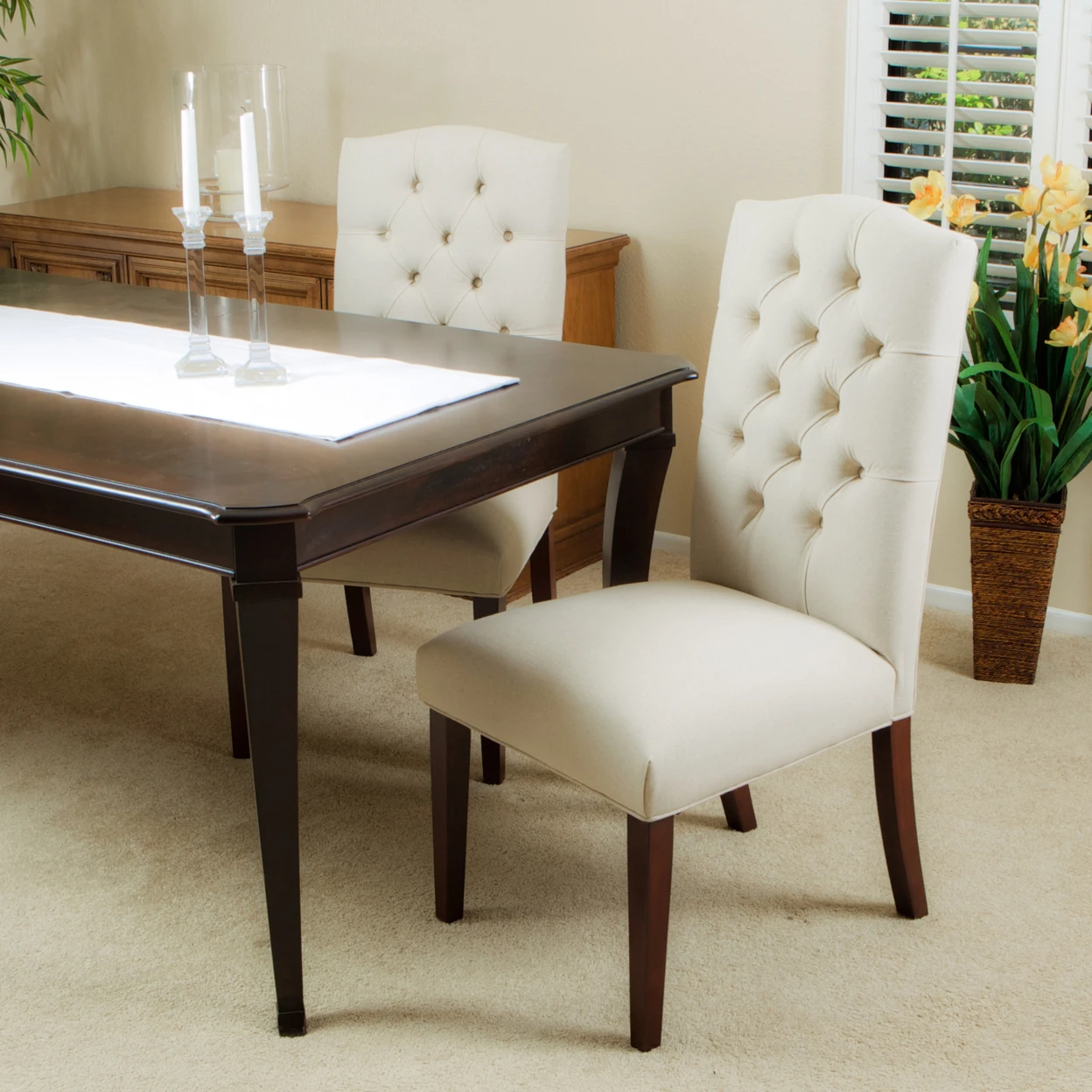 

Clark Ivory Linen Dining Chair (Set of 2)