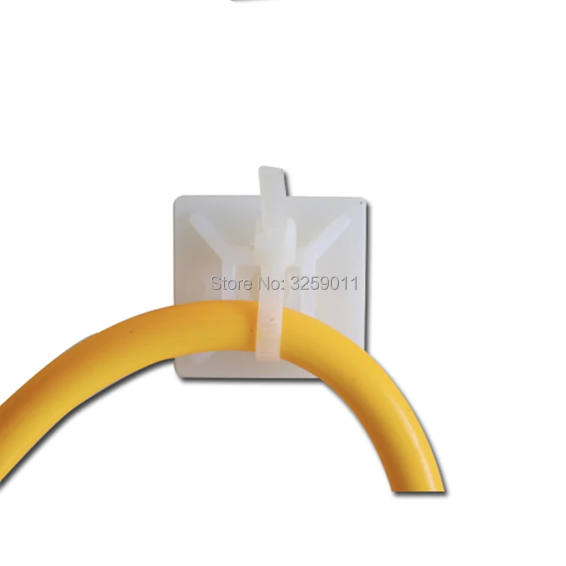 200PCS Self Adhesive Backed Cable Tie Mounts Wire Zip Tie Base Holders