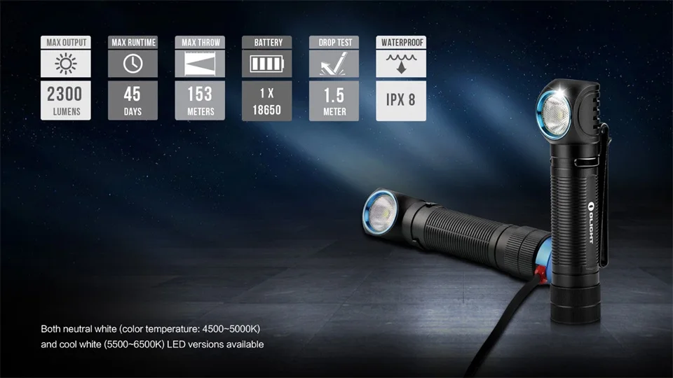 Olight H2R NOVA 2300 люмен перезаряжаемый многофункциональный инструмент освещения 18650 налобный фонарь