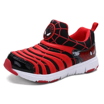 

2017 New Fashion Kids Sports Shoes 7 Colors Boys Spiderman Sneakers Children Breathable Brand Caterpillar Shoes soft comfortable