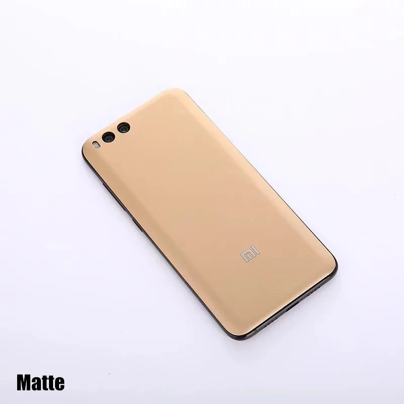 Пластиковый и 3D чехол из закаленного стекла для Xiaomi mi 6 mi 6 M6 чехол для телефона mi 6 задняя крышка корпуса батареи Замена - Цвет: PC Matte Gold