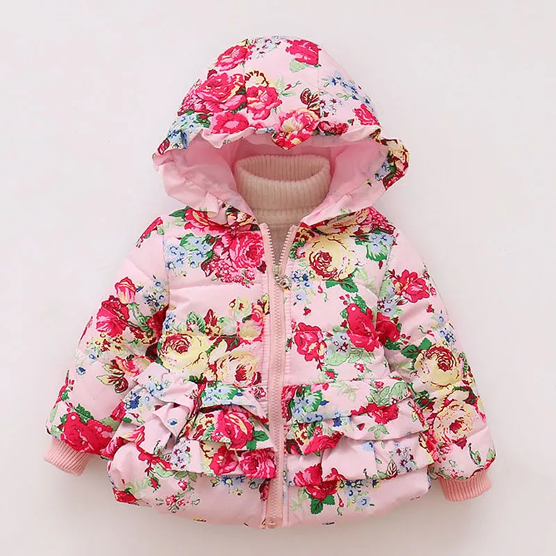 

Baby Girls Jacket 2019 Autumn Winter Jacket For Girls Coat Kids Warm Hooded Outerwear Coat For Girls Clothes Children Jacket