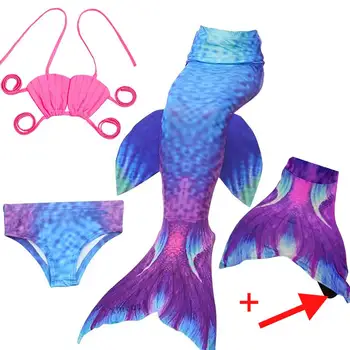 

HOT! Ariel Mermaid Tail Swimming Mermaid Tail with Monofin Bikini Girls Children Swimmable Mermaid Tail Costume Cosplay