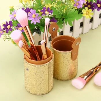 

Portable Travel Empty PU Leather Makeup Brushes Holder Cosmetic Bag Case Organizer Brushes Tube Cup Container Brush Bag